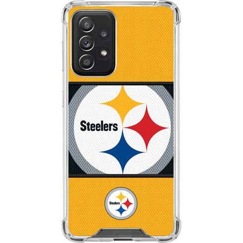NFL Pittsburgh Steelers Zone Block Galaxy A52 5G Clear Case